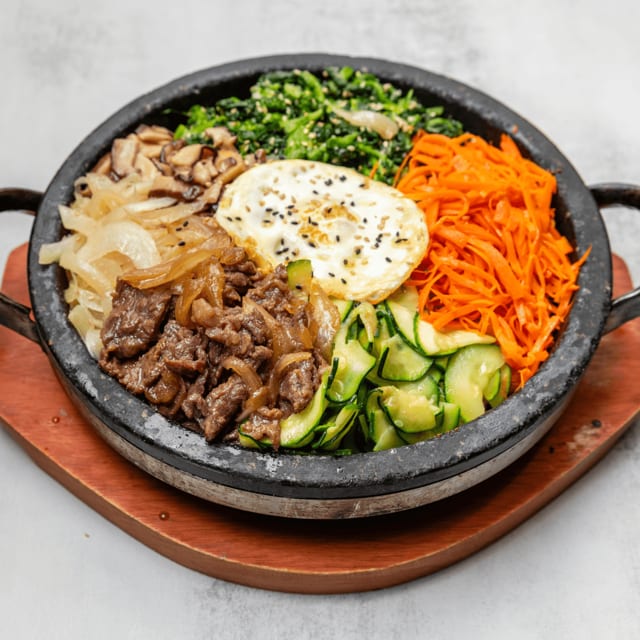 Hot Stone Pot Bibimbap.