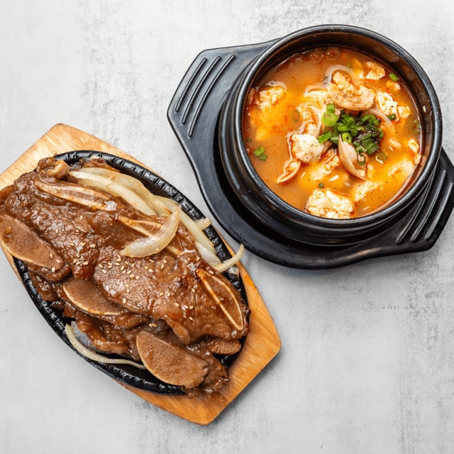 LA Galbi and Tofu Soup.