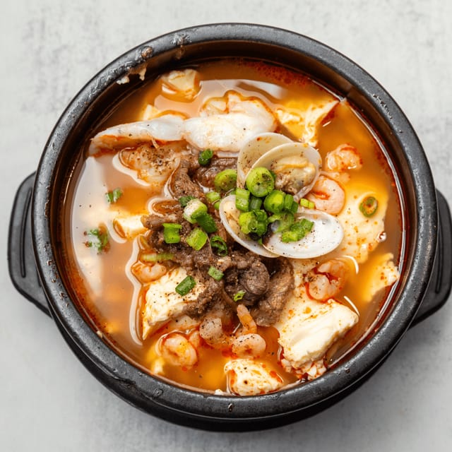 Beef & Seafood Tofu Soup.
